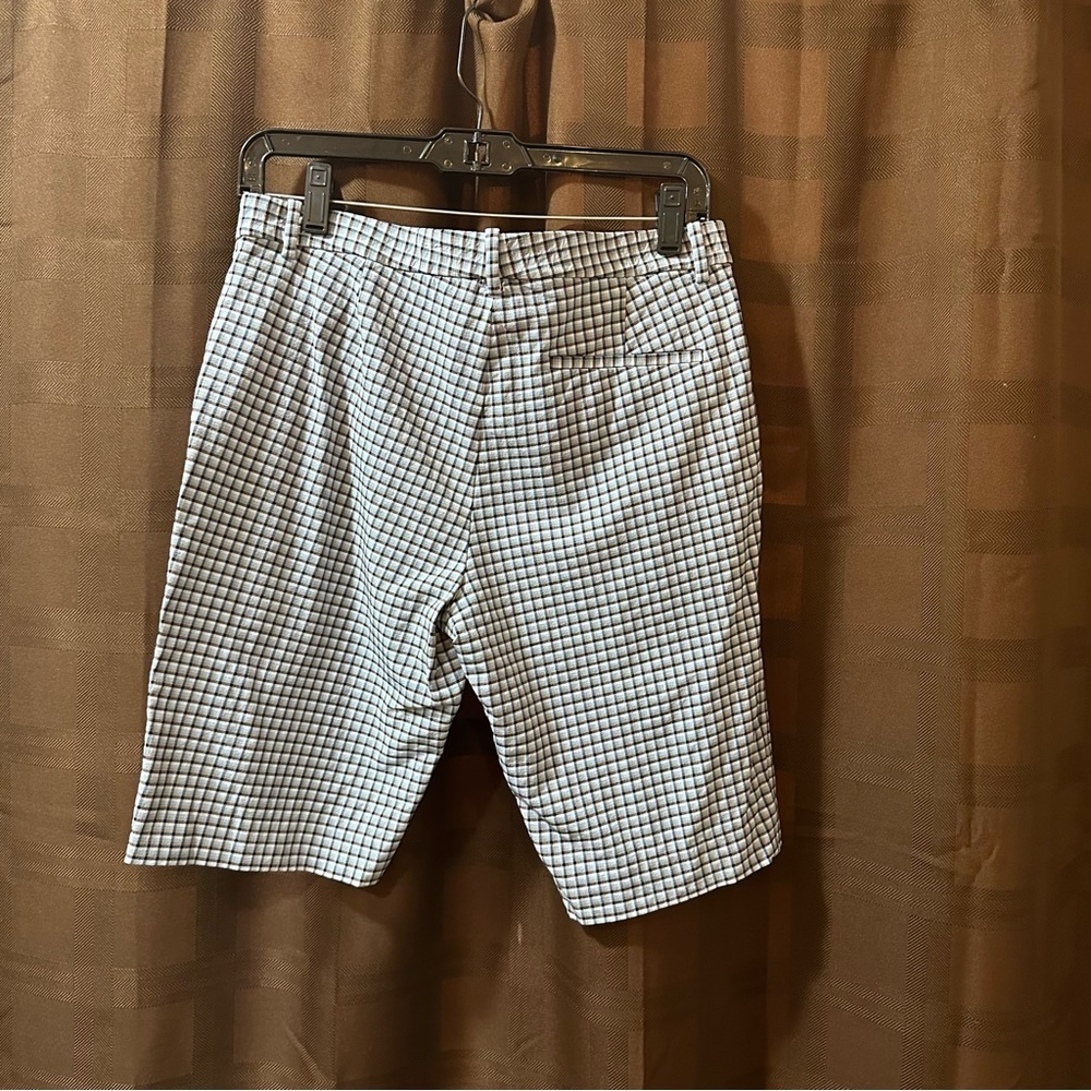 NEW‎ Theory Treeca Slim Short in Viscose Check Size 8 reg $275 - Picture 8 of 8